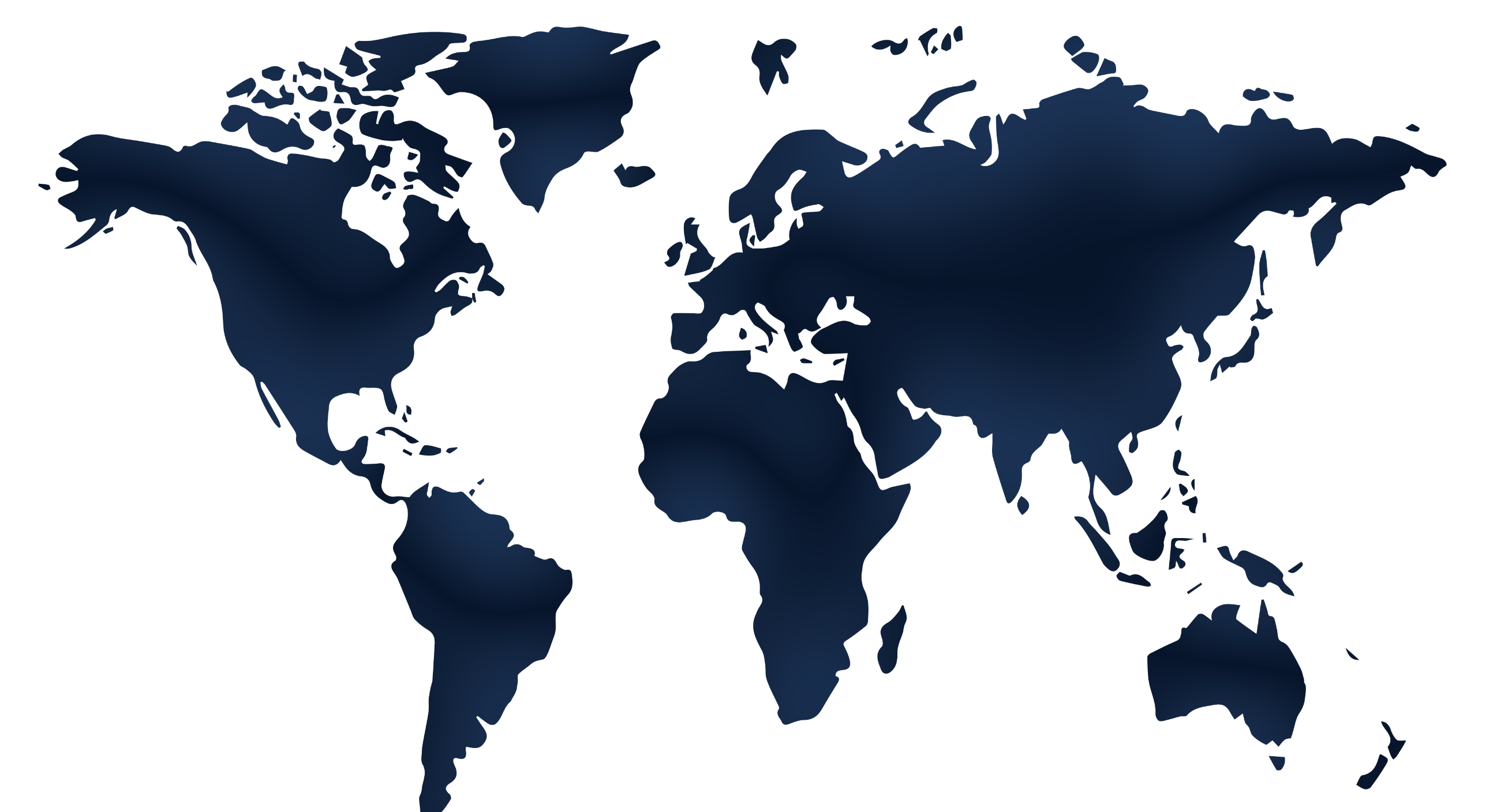 Une carte du monde avec des points représentant la portée mondiale de Fossil.