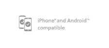 iPhone® and Android™ compatible logo